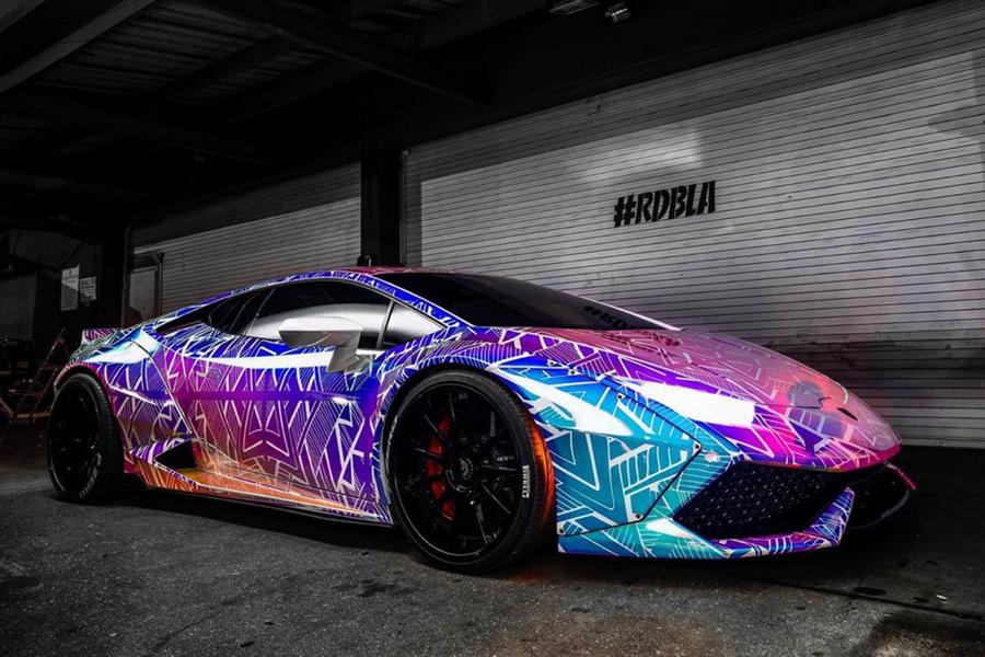 Chris Brown Lamborghini Huracan mit RDB LA Folierung