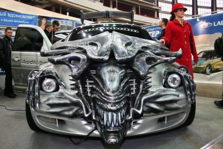 To scary ugly - bizarre alien style tuning on the car