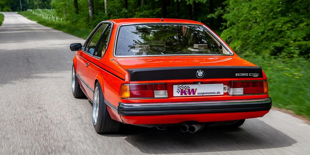 BMW a sei ruote (E24) con sospensione coilover KW V3