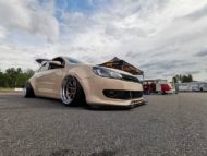 Race Forged R55 Alus at widebody VW Golf MK6