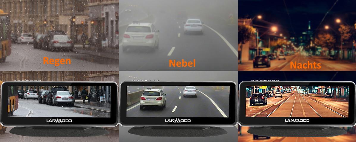 Dispositivo di visione notturna LANMODO Test di visione notturna della macchina fotografica 1080P per auto
