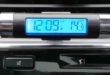 Indoor and outdoor temperature display for the vehicle