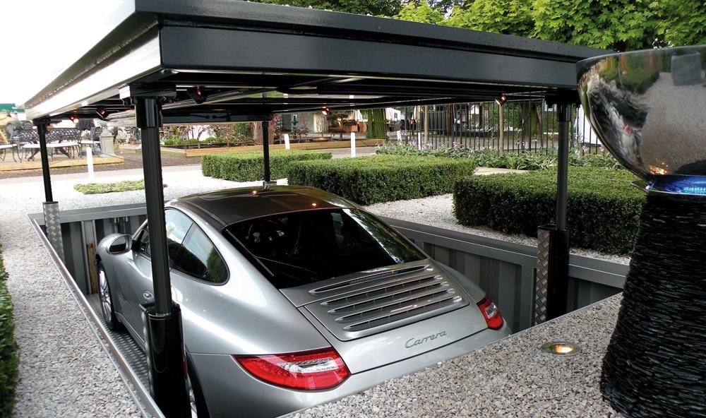 Cool parking in a small space: car lift parking system