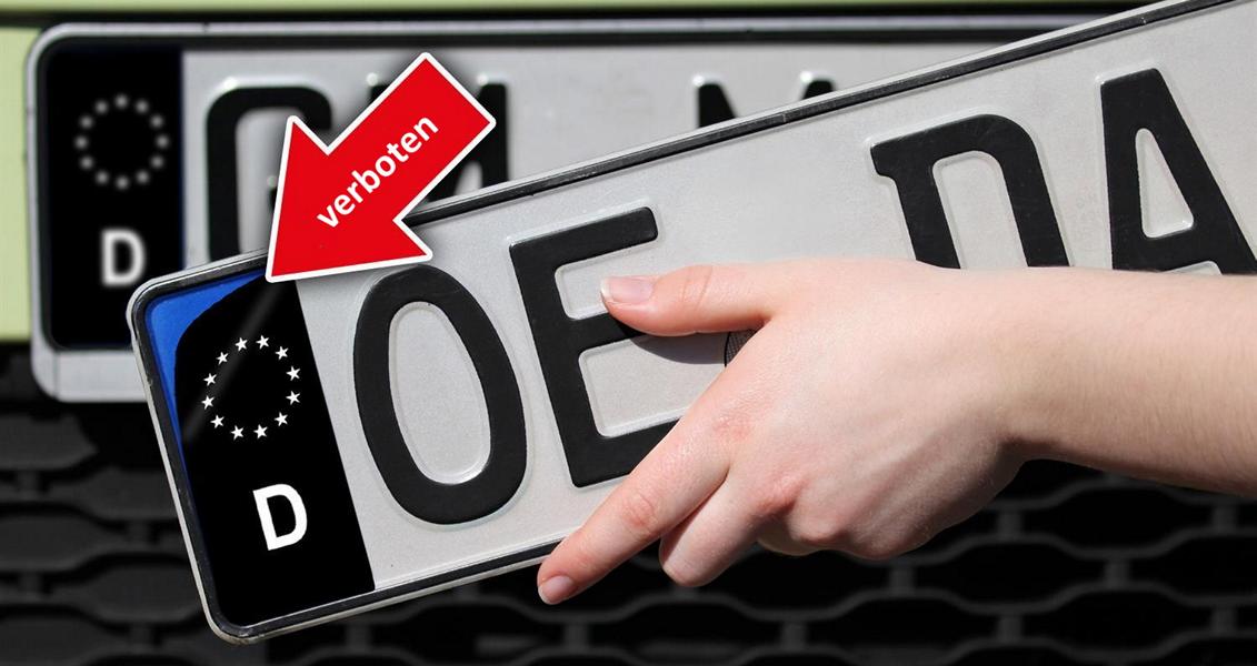 Nummernschild Aufkleber EU Kennzeichen Plakette Tuning 3 Tuning mit Folgen   Nummernschild Aufkleber am Auto