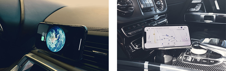 Chargement sans fil: votre chargeur de téléphone mobile magnétique sans fil andi be free® dans la voiture