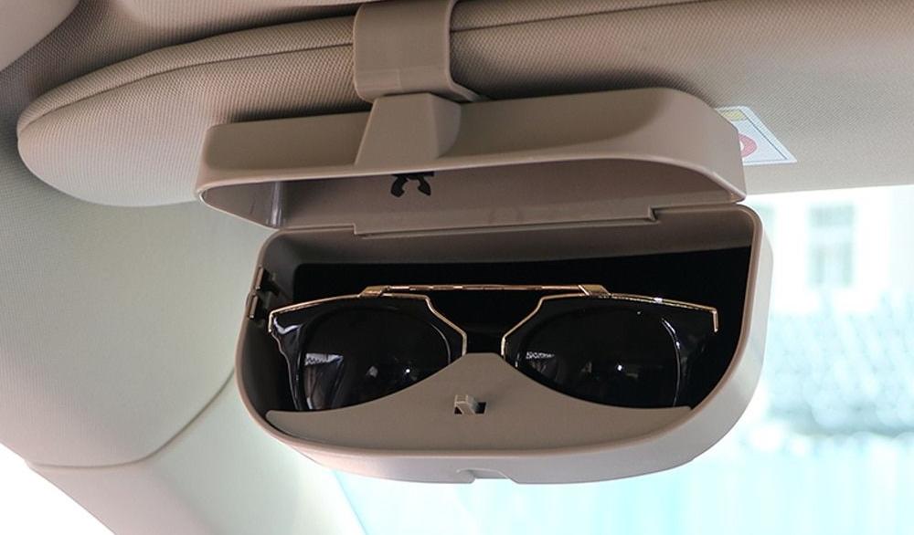 Lüfter im Auto Brillenhalter Etui Premium Sonnenbrillenhalter für Sonnenblende 