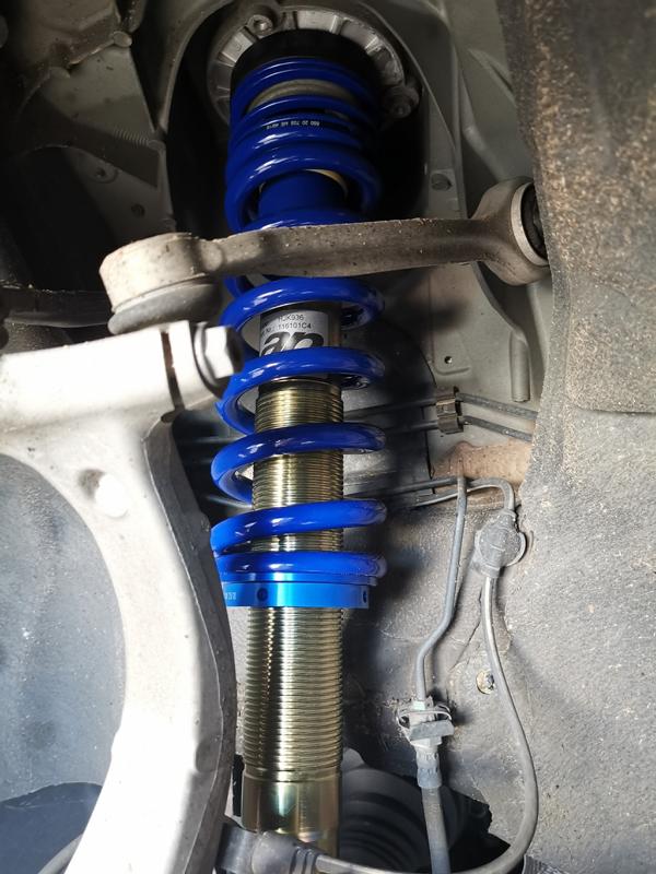 Coilover suspension from ap sport suspensions in the Audi A4 (B9)