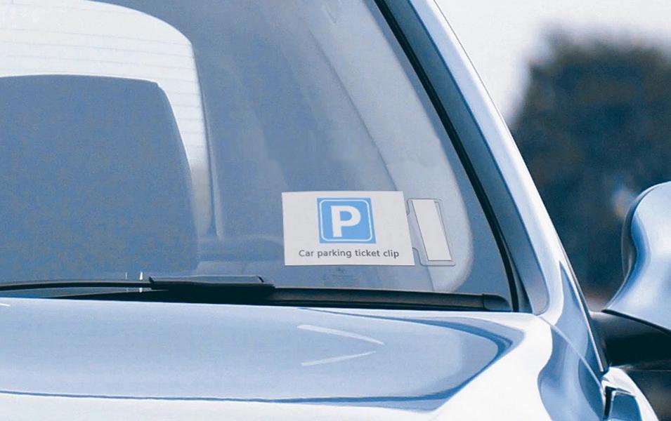 2 x Parking ticket clip holder for car windscreen keeps parking ticket safe 