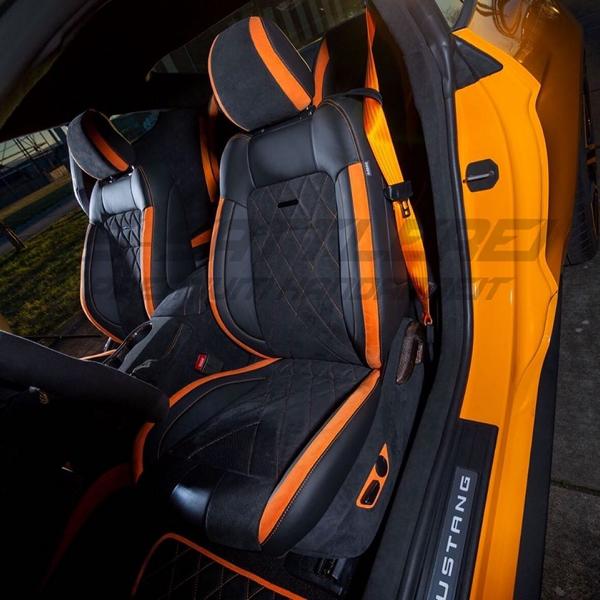 PS Sattlerei Ford Mustang GT Fury orange Tuning 6 Luxus Interieur & 725 PS! PS Sattlerei Ford Mustang GT!