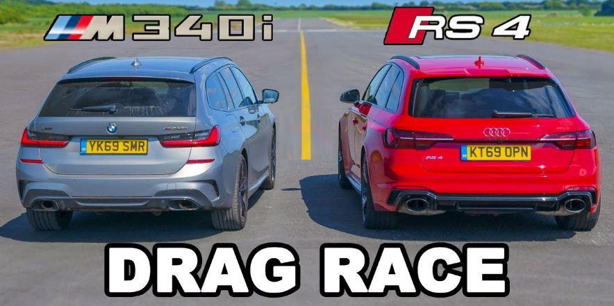 Vidéo: Audi RS4 Avant (B9) contre BMW M340i Touring (G20)