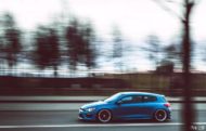 VW Scirocco in baby blue on Work Meister L1 3P Alus!
