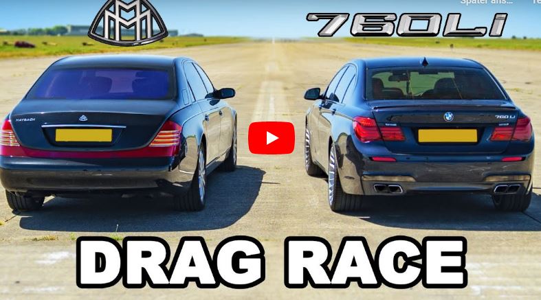 Maybach 62 gegen BMW 760Li F01 Video: Drag Race Maybach 62 gegen BMW 760Li (F01)
