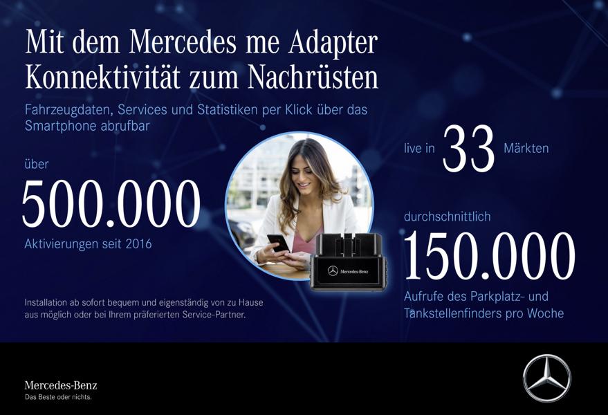 Info: Mehr als 500.000 Mercedes me Adapter aktiviert!