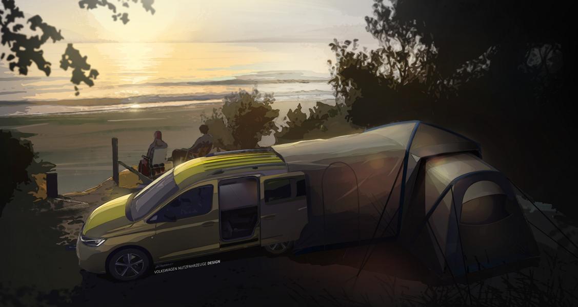 I veicoli commerciali Volkswagen mostrano le immagini del mini-camper VW!