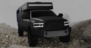 EarthCruiser Terranova Camper Aufsatz Pickup 2021 1 310x165 Monster Chevrolet Silverado Limo mit Camping Anhänger!