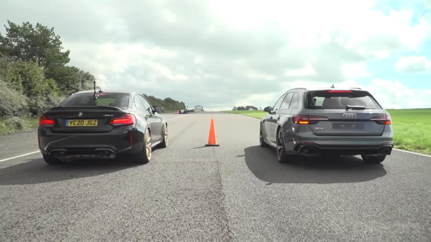 Audi RS4 B9 Avant BMW M2 CS F87 1 Video: Drag Race   Audi RS4 (B9) Avant vs. BMW M2 CS (F87)