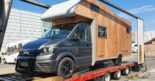 Houten stacaravans met camperopbouw van hout!