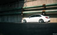 White Mercedes-Benz C200L (V205) with Stance tuning!