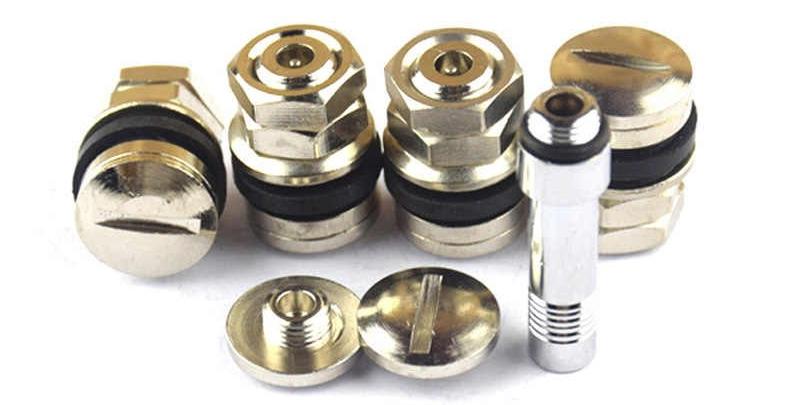 Set of 4 Hidden Invisible  Metal Valves Steel Valves Rims valves Alloy wheels 