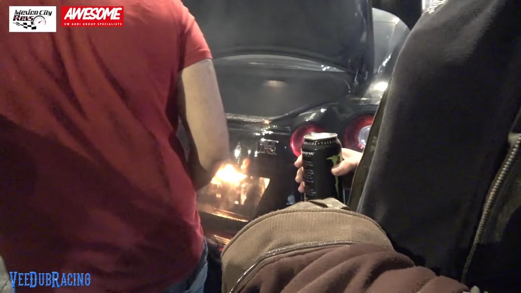 Video: Getunter Nissan GT-R geht in London in Flammen auf!