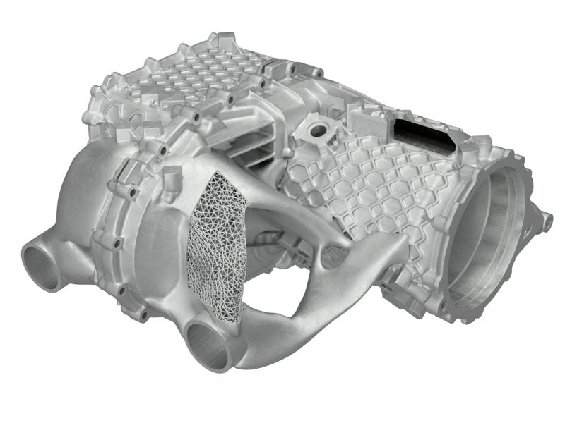 E-Antrieb-Gehäuse aus dem 3D-Drucker von Porsche!