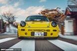 Bright yellow Porsche Carrera as a 911 RSR homage in Japan!