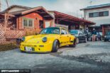 Bright yellow Porsche Carrera as a 911 RSR homage in Japan!