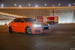 Orangefarbene Audi S3 Limousine HRE Felgen Tuning 19 155x103