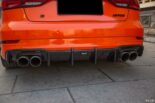Orangefarbene Audi S3 Limousine HRE Felgen Tuning 23 155x103
