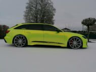 Audi RS6 Avant C8 Neon Vollfolierung Vossen Tuning 10 190x143 Audi RS6 Avant (C8) mit schriller Neon Vollfolierung!
