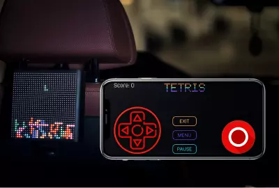 Mojipic LED Panel Car Display Im Test Tetris 1