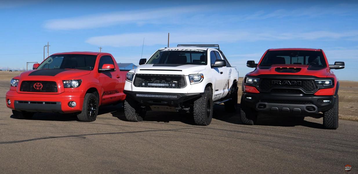 Video: 2 x compresor Toyota Tundra contra RAM TRX!