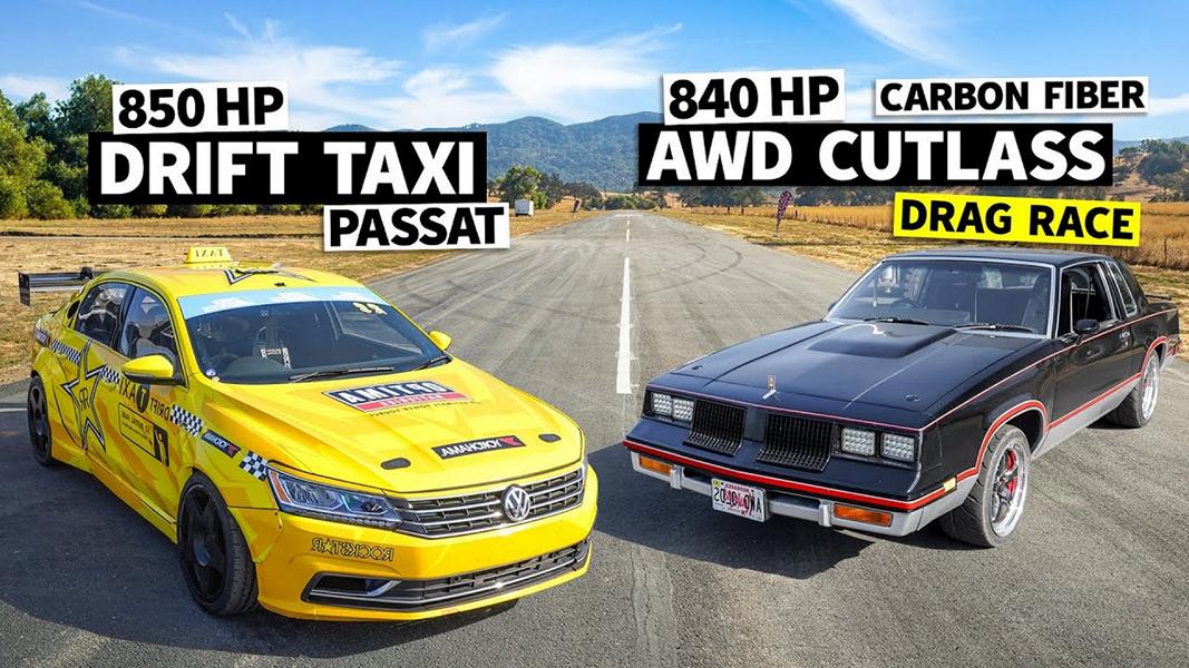 Video: AWD VW Passat Driftcar vs Carbon Oldsmobile del 1982!