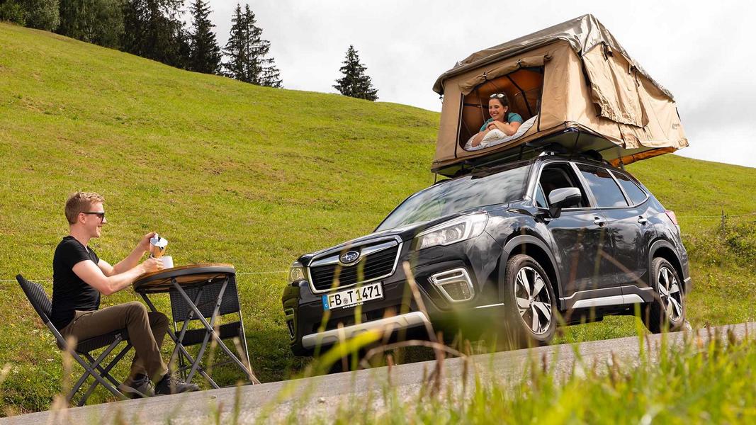 Dachzelt Urlaub Subaru Forester 5 Dachzelt Urlaub mit dem Subaru Forester? Kein Problem!