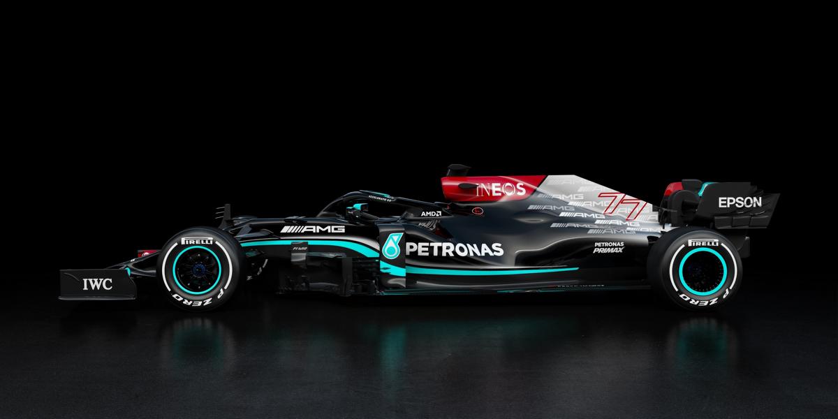 Samochód wyścigowy zespołu Mercedes-AMG Petronas F1: W12 (2021)