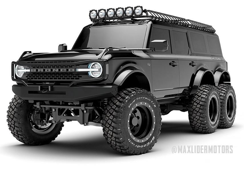 2022 Maxlider Ford Bronco with 6 × 6 drive and body kit!