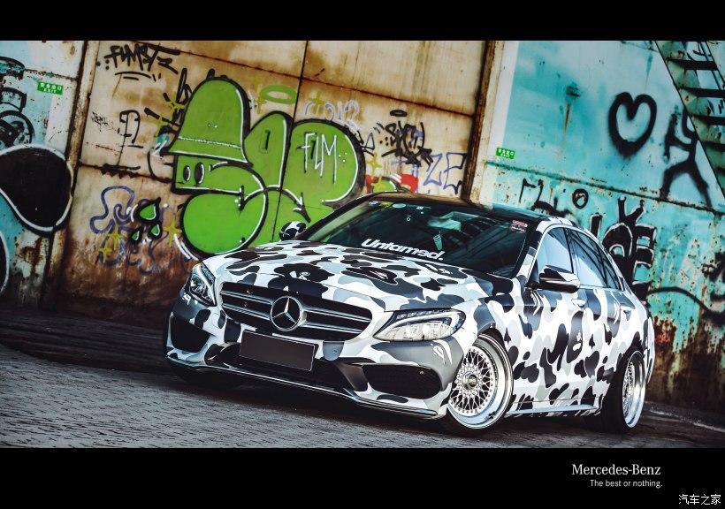 Mercedes C200L V205 Camouflage Folierung Airrde Tuning 17