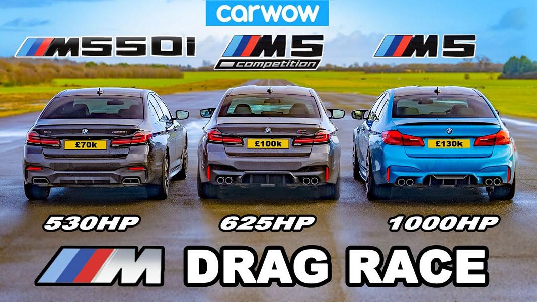 Video: 1.000 pk BMW M5 F90 versus M550i versus M5 Competitie!