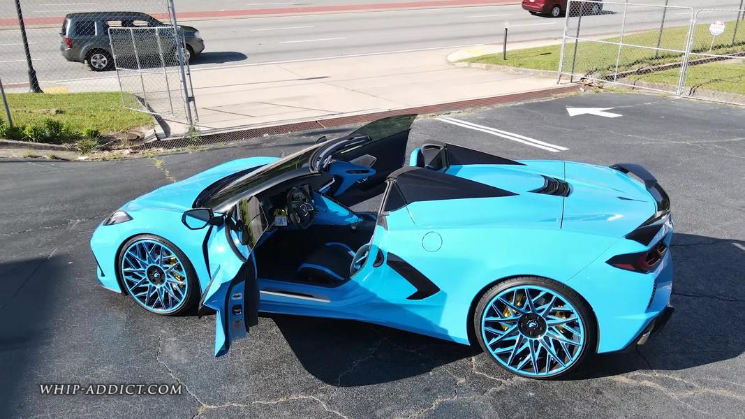 Corvette C8 In Rapid Blue Auf Forgiato Wheels 10