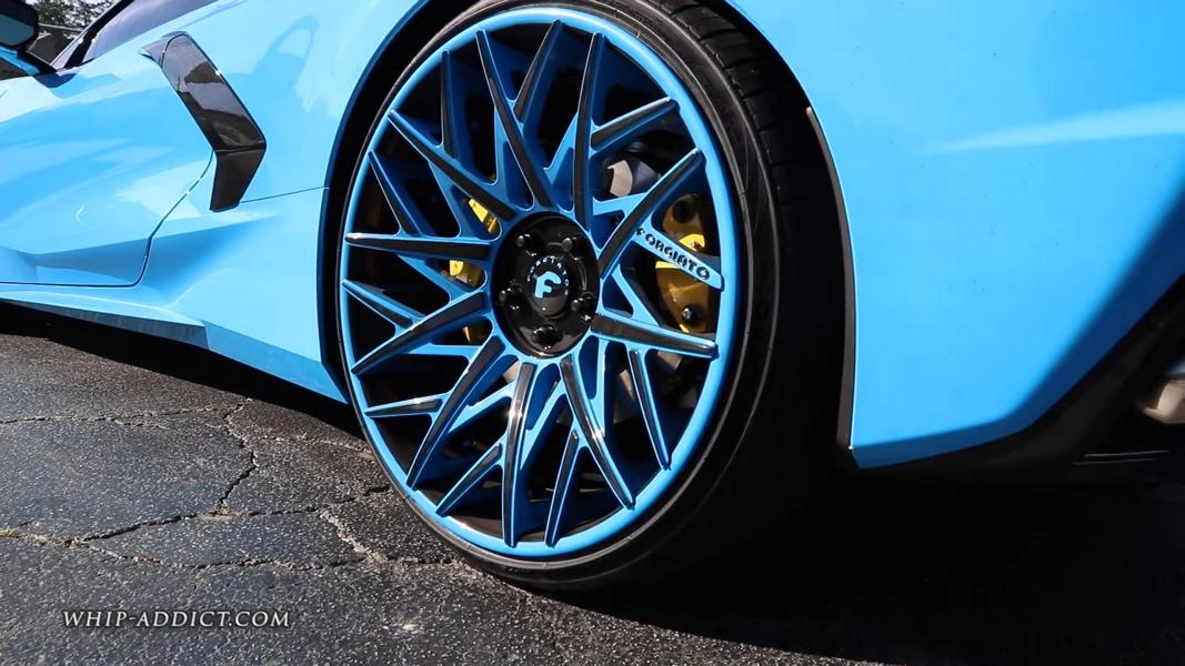 Corvette C8 In Rapid Blue Auf Forgiato Wheels 4