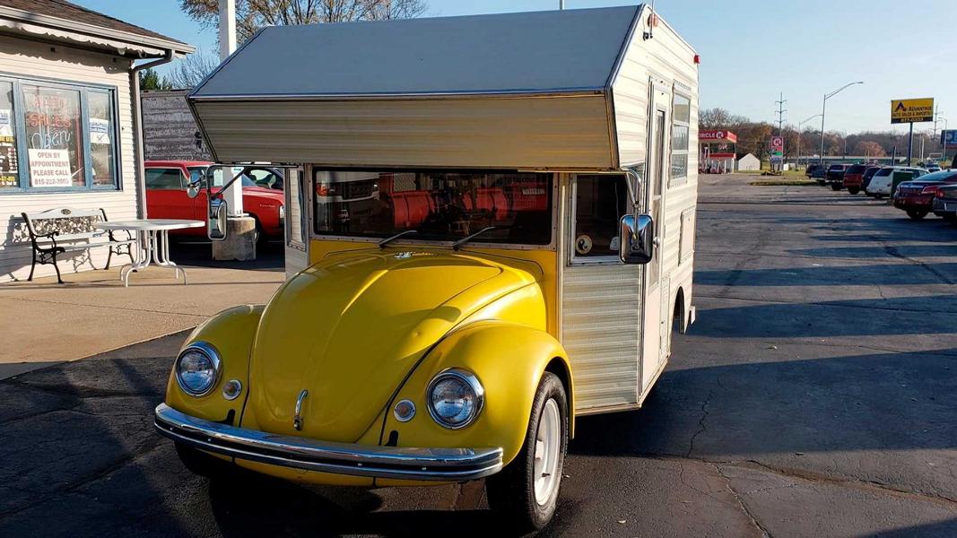 VW Beetle as a Super Bugger camper with a Super Beetle engine!
