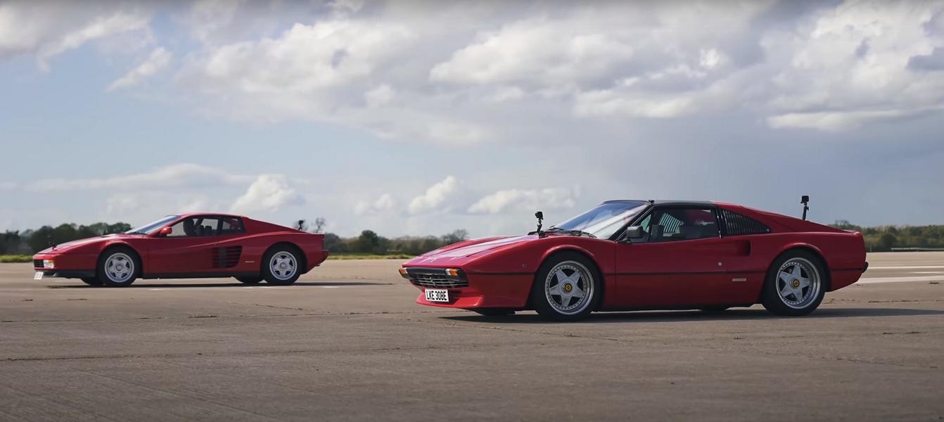 Ferrari 308 GTS Elektro vs. Ferrari Testarossa V12 2 Video: Ferrari 308 GTS Elektro vs. Ferrari Testarossa V12!