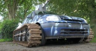 Renault Clio Chains Clio Tank Tracked Vehicle 27 310x165 Completely crazy! Renault Clio with chains as a Clio tank!