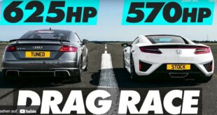 625 PS Audi TTrs contre Acura NSX dans Drag Race 310x165 Vidéo: 1.200 PS Nissan GT R contre McLaren 720S Spider!