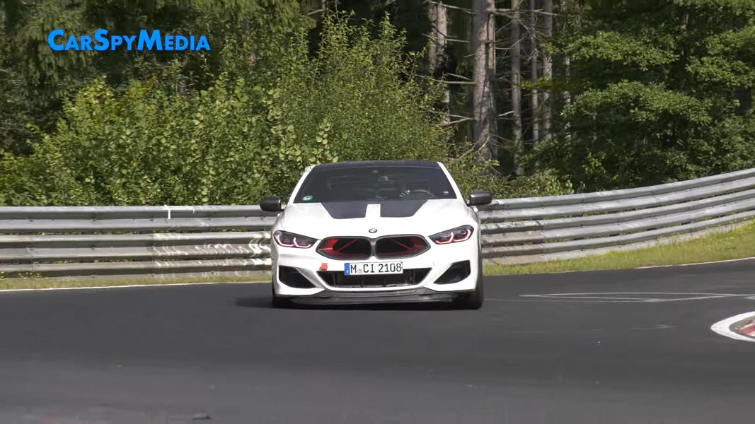 Vidéo : Erlkönig BMW M8 CSL avec feux de jour rouges !