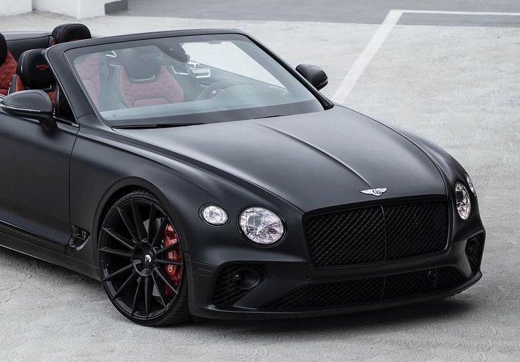 Bestaan Voorbijganger Weggegooid Matt black 2022 Bentley GTC on Forgiato rims!