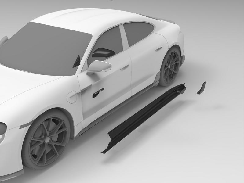 TECHART Carbon Aerokit Porsche Taycan 2021 Tuning 1
