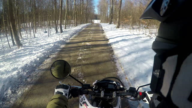 Befahren Wald Oder Feldwege Motorrad