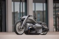 Moto custom rétrofuturiste basée sur la nouvelle BMW R18 de Zillers !