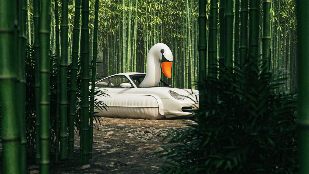 Swan Art Car von Chris Labrooys von Porsche nachgebaut!
